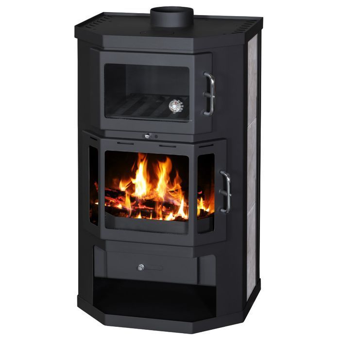 Piec na drewno z piekarnikiem Taro F 9,5 kW do 100m²