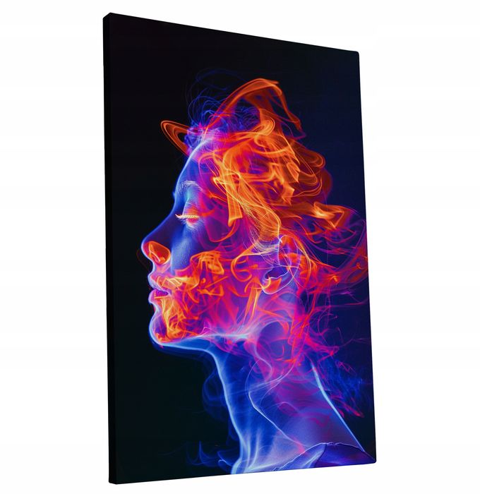 Intensywny Obraz na Płótnie Portret Kobiety 70x100 cm