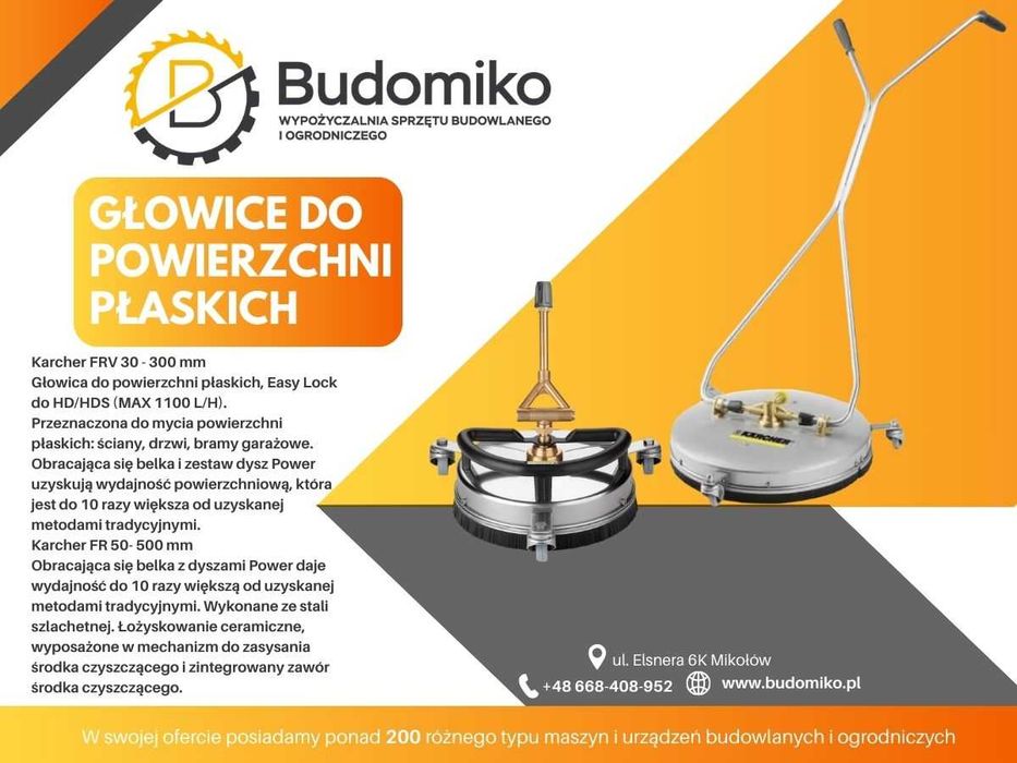 Wynajem myjka cisnieniowa  spalinowa Karcher/ gorąca woda /talerz