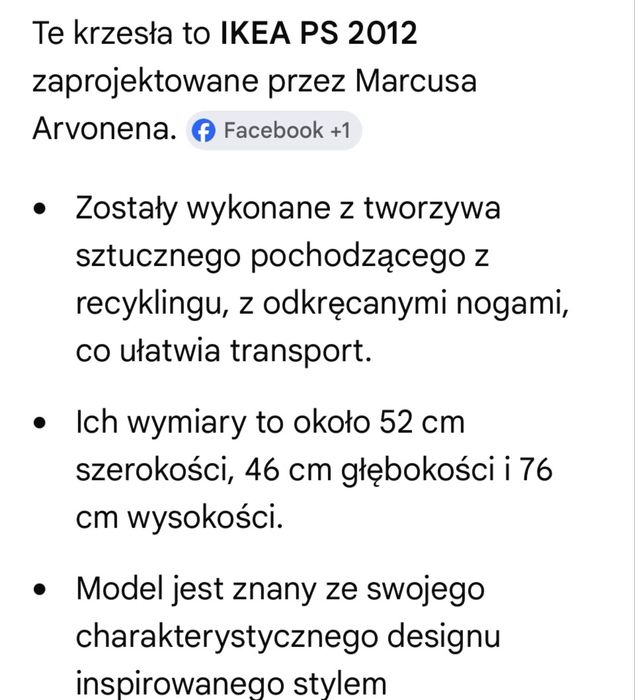 Krzesla Ikea szt 3
