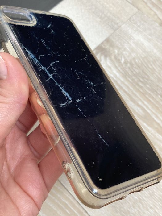 Case etui iPhone 7 8 SE 2020 marmurkowe marble z pływającym brokatem