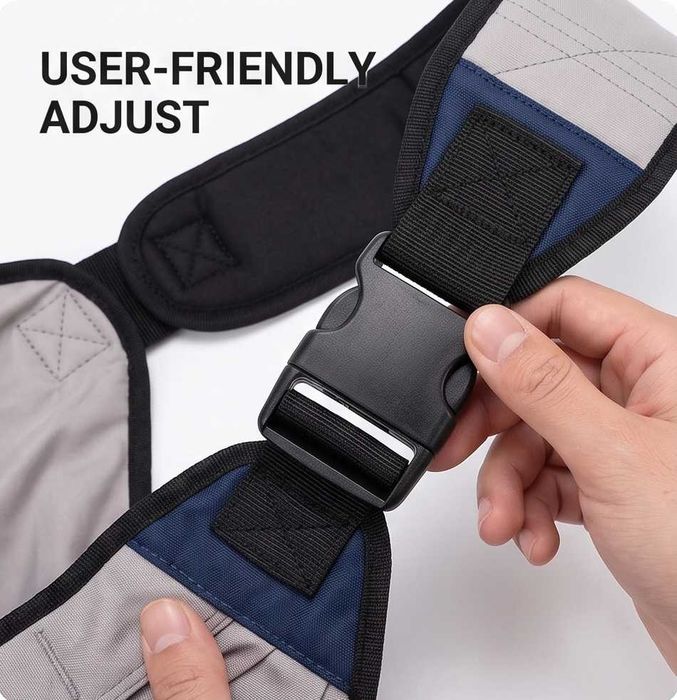Ergonomiczne nosidełko / chusta na jedno ramię – oddychająca siatka (Grey/Blue)