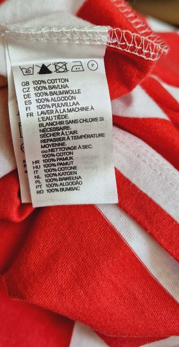 H&M sukienka tunika w pasy z kieszonką