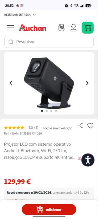 Retroprojetor android novo