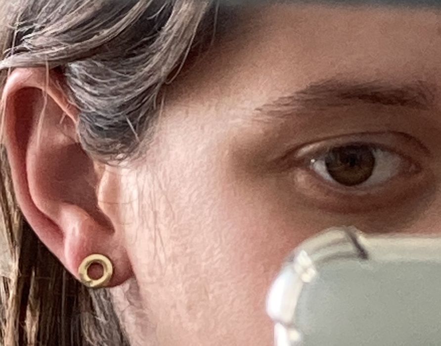 Brincos Parfois Dourados com Brilhante Stainless Steel