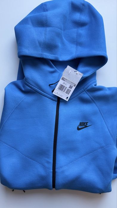 Nowa Nike Tech Fleece rozm. XS Light Photo Blue/Black drill drillstyle
