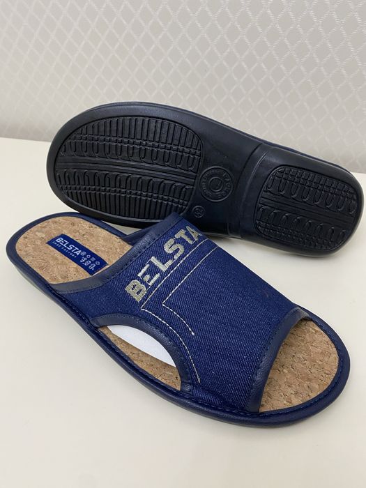 Чоловічі тапочки з відкритими пальцями Белста коркова устілка.Ціни різ