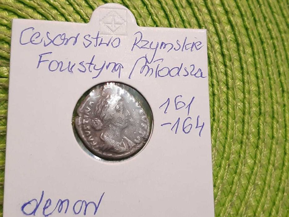 moneta srebrna Cesarstwa Rzymskiego denar z 161r