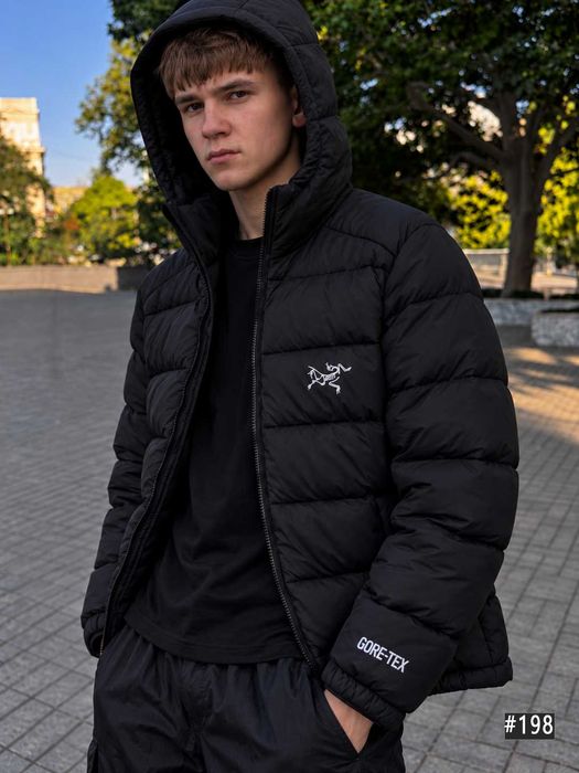 Черный Микро Пуховик ARCTERYX Goretex (XS S M L XL XXL)