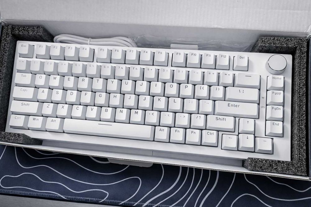 НОВА Ajazz AK820, 75%, WHITE, hot-swap, RGB