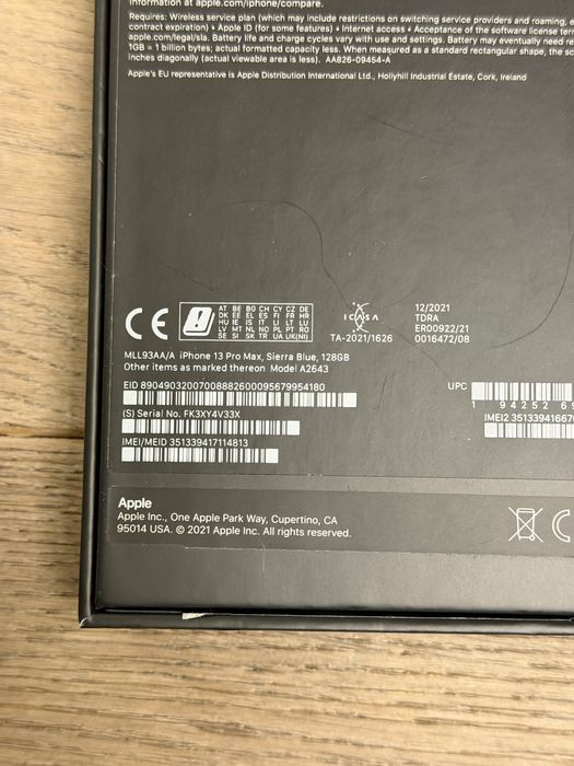 iPhone 13 Pro Max 128 GB Sierra Blue блакитний ідеал