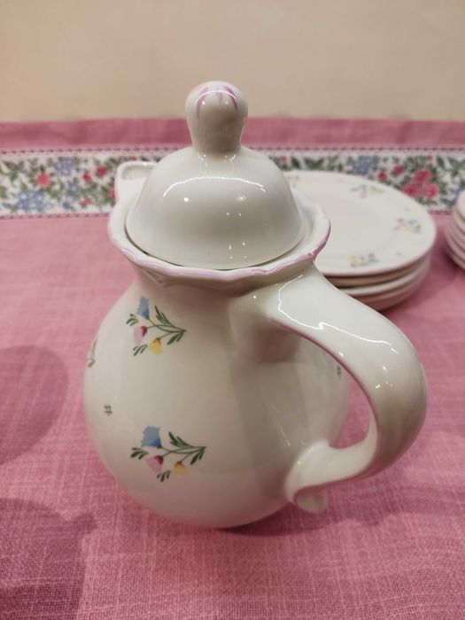 Serwis kawowy porcelanowy dla 6 osób Schramberger Majolika