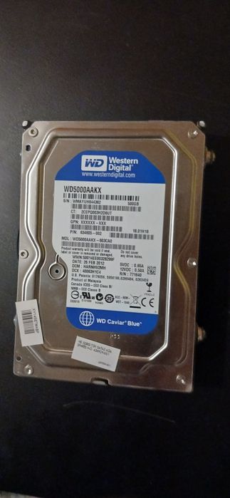 WB Blue 500GB WD5000AAKX - 3.5 SATA