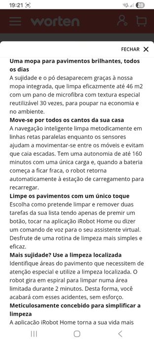 Aspirador/Mopa Roomba Combo Essential