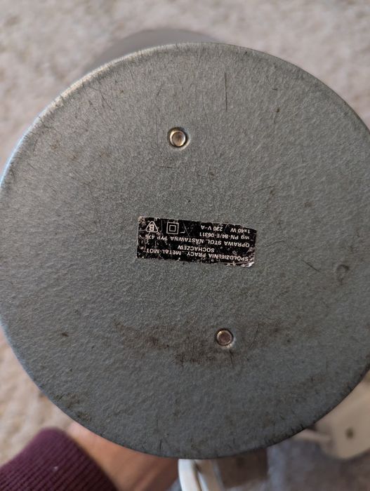 Lampka PRL błękitna biurkowa Metal-Mot