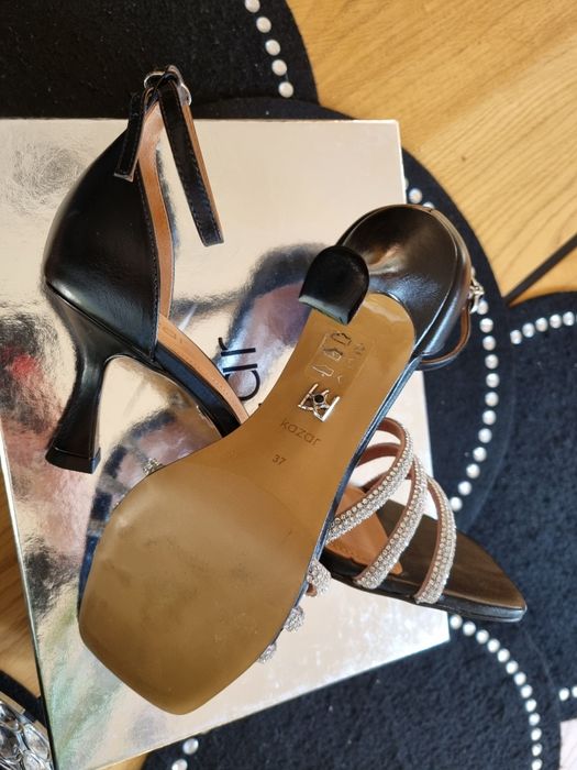 Kazar nowe sandały skóra, r. 37 obcas 8,5 cm