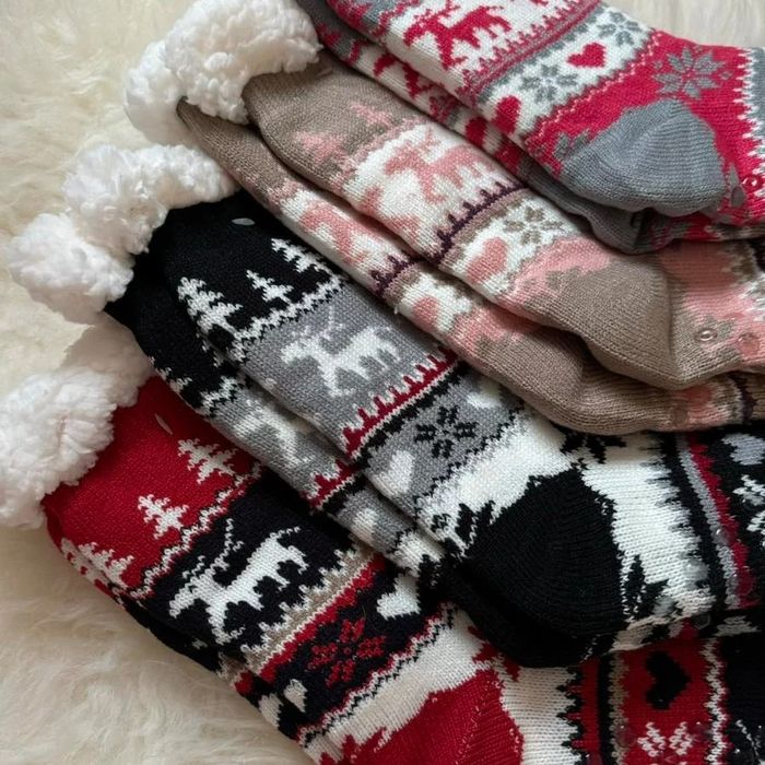 Теплі вовняні шкарпетки на флісі, шерстяні, зимові, в'язані, носки