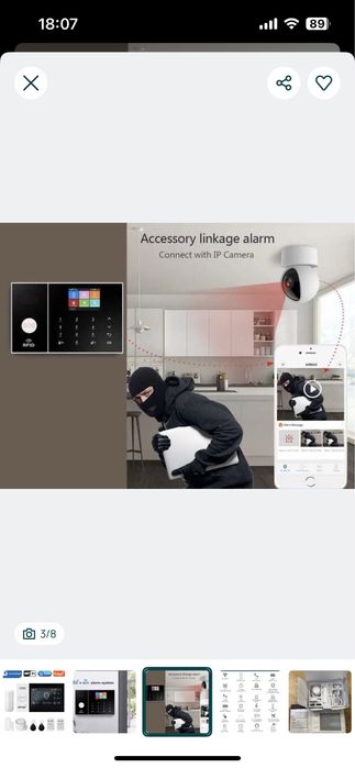 Sistema de Alarme Sem Fios - WIFI - GSM 4G C/ Câmara - APP Tuya