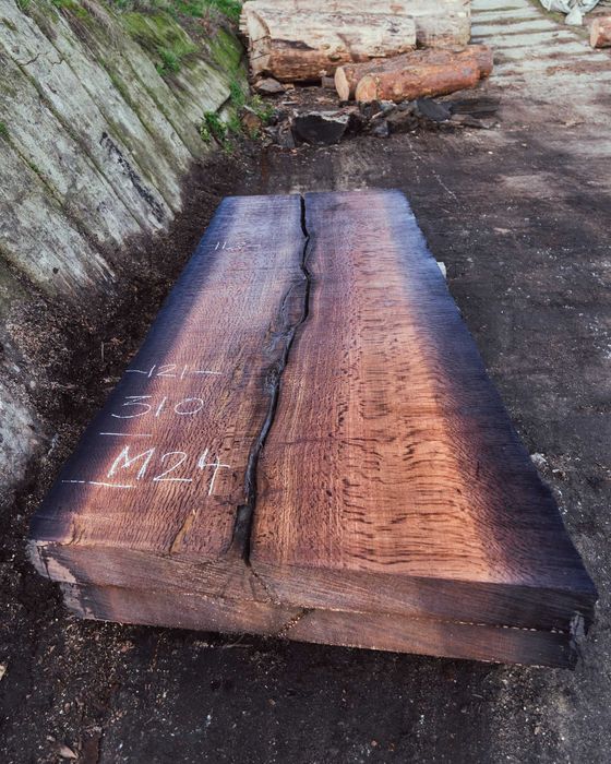 Dąb Czarny Blaty Meble Stół Drewno