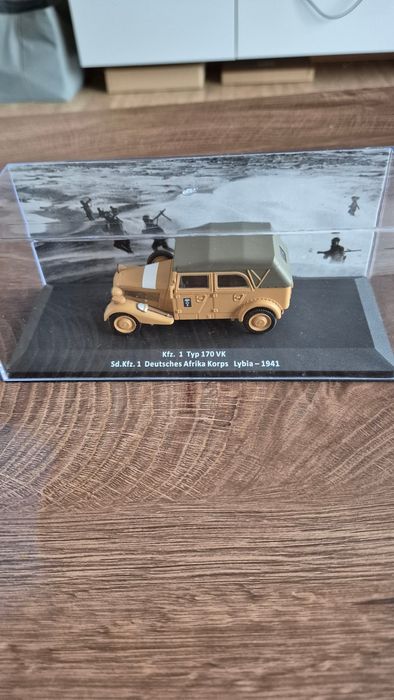 Model Kfz. 1 Typ 170 VK Mercedes DAK 1:43 Eaglemoss – Afrika Korps w gablotce