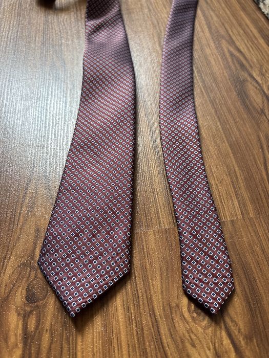 Коричневий вузький галстук краватка Marks & Spencer
