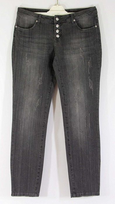 Jeans stalowe na guziki stretch Bawełna Rozmiar 40