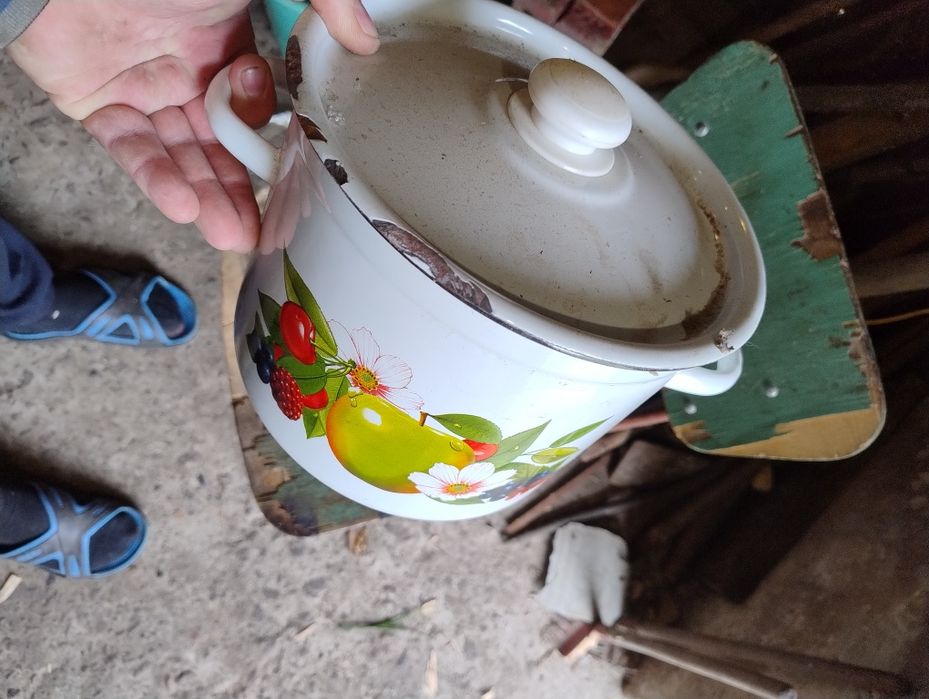 Кастрюля эмалированная 6 литровая