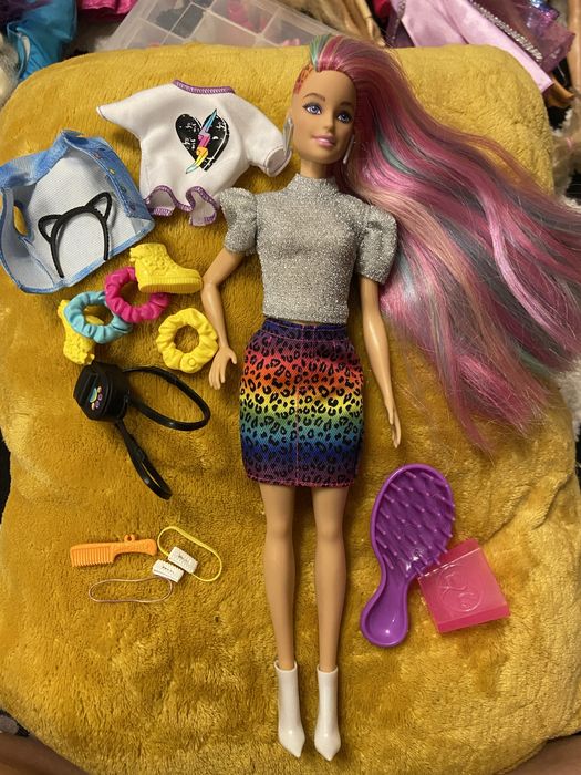 Кукла Барби Леопард Радужные волосы Barbie Leopard Rainbow Hair Doll