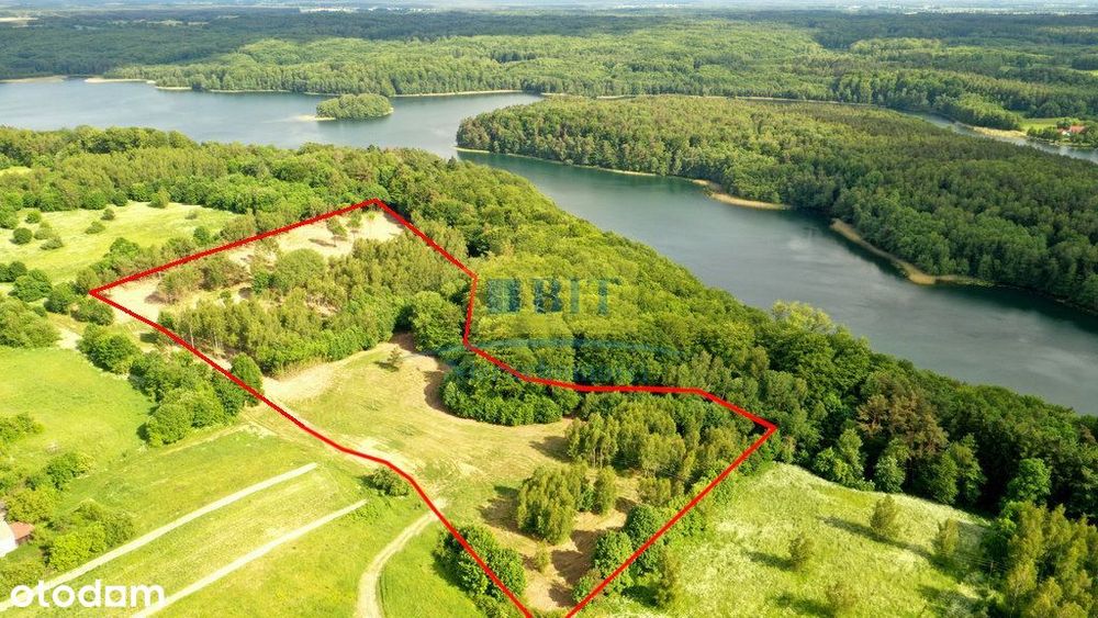 Działka 4,09 ha nad jeziorem Komorze z Wz