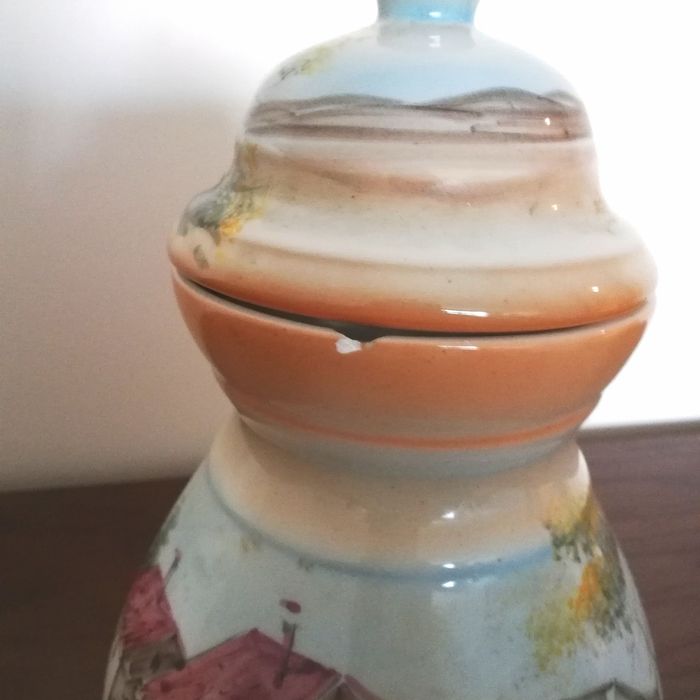 Pote vintage, pintado à mão