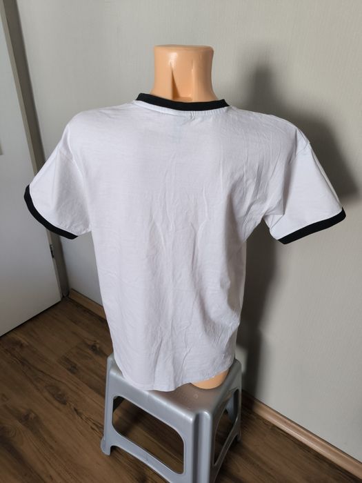 Ellesse t-shirt damski 38 biały wyszywany top lato bawełna