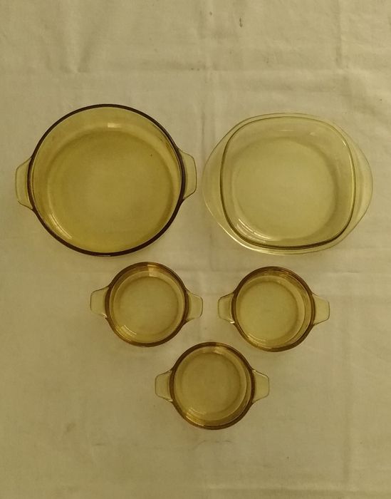 Conj. 5 Peças Vidro Pirex