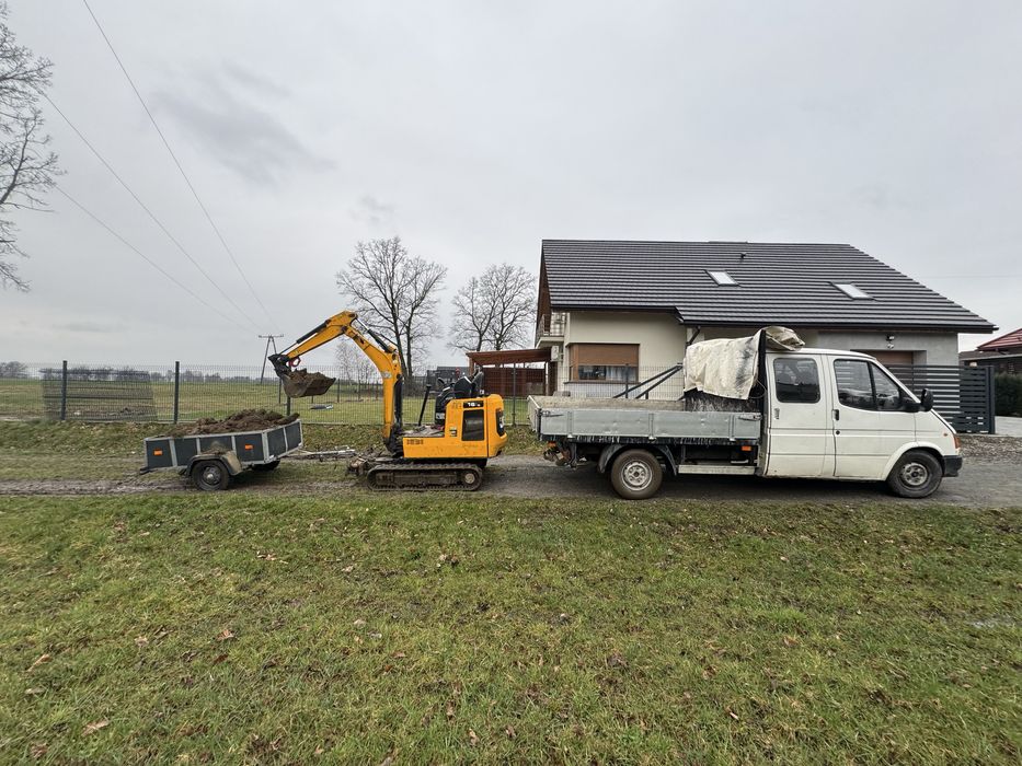 Koparka / Minikopaka / Usługi koparko-ładowarką - Wynajem z operatorem