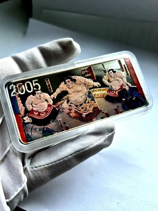 Ексклюзивна монета! СУМО! (Sumo Wrestling). 5унцій! СРІБЛО! 155,5 грам
