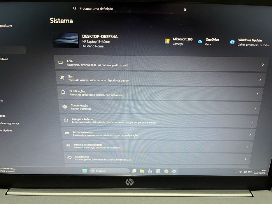 Portátil HP Laptop 15-fc0022np 15.6" Prateado Natural