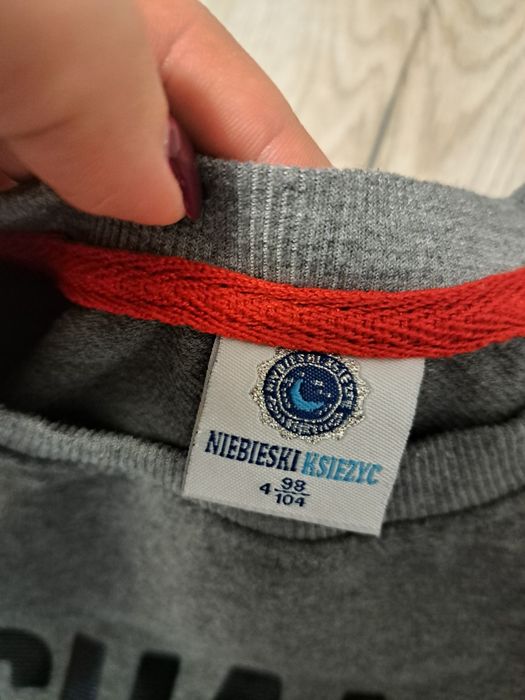 Szara bluza cienka 98/104 Niebieski Księżyc
