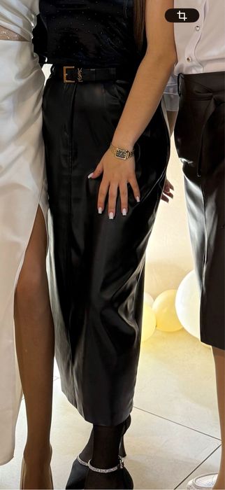 Спідниця шкіряна довга