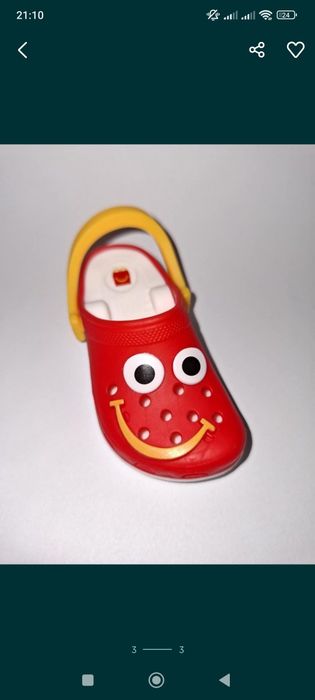 Brelok breloczek Crocs Mac Donald czerwony but
