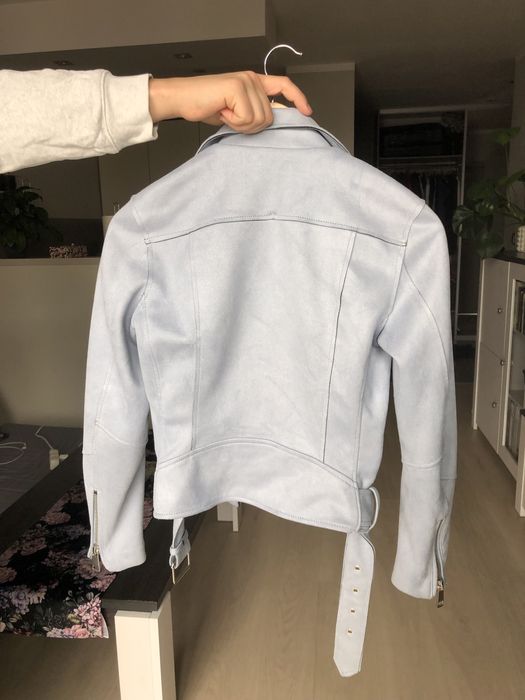 Kurtka ramoneska jasnoniebieska H&M