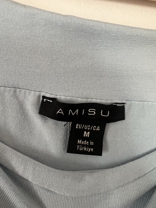 błękitna bluzka hiszpanka bez ramion New Yorker M