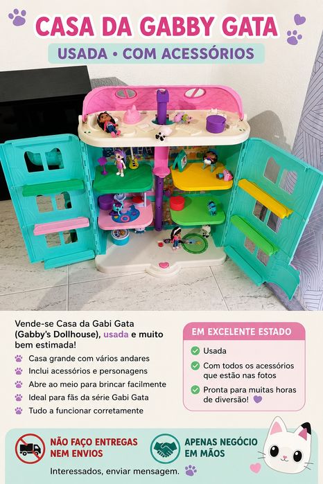 Casa da Gabby Gata (Gabby’s Dollhouse) + Acessórios
