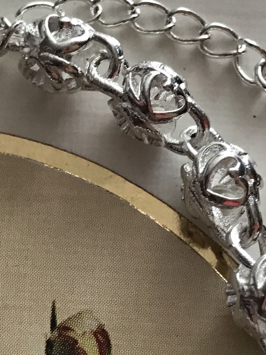 Srebro 925 bransoletka Różyczki koszyczki aŻur