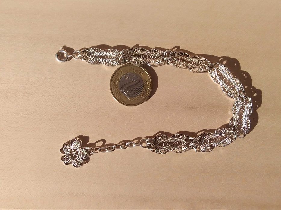 Bransoletka srebro 21 cm