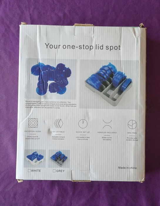 Organizador de Tampas Ajustável