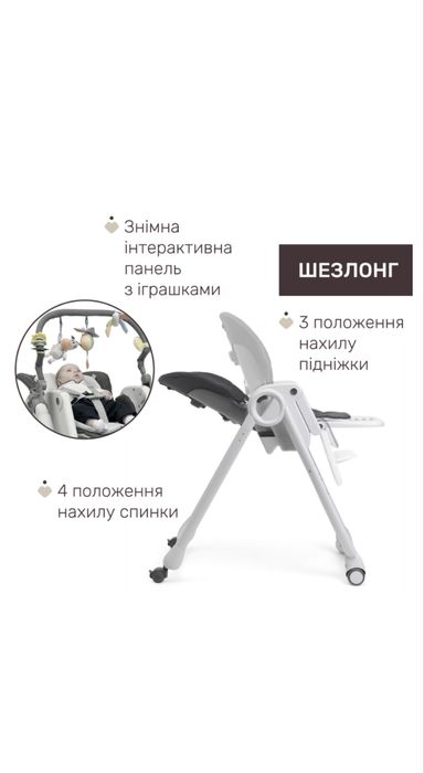 Стільчик для годування Chicco Polly Magic Relax, крісло для годування