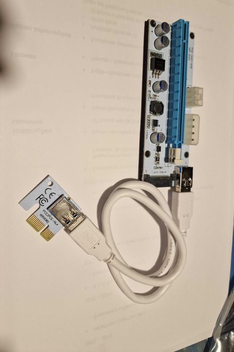 2 Unidades Riser PCI-E 1x to 16x GPU Mineração
