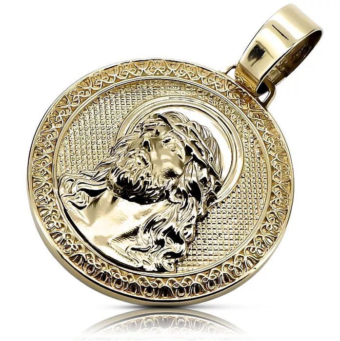 Złota zawieszka Jezusa 14k 585 z żółtego złota pj005yy 14k żółte złoto 30mm Katowice Tychy Śląsk biżuteria