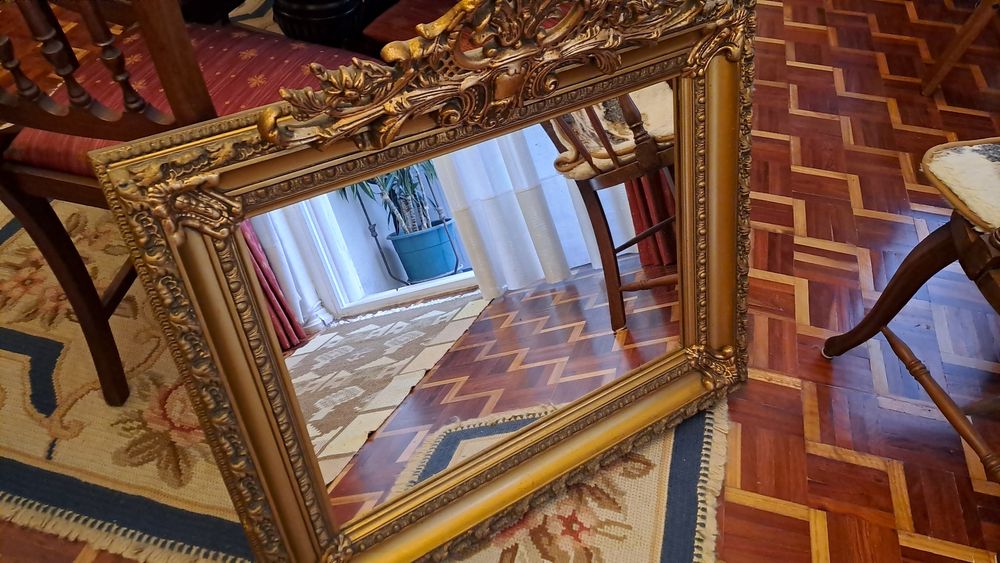 Espelho talha dourada