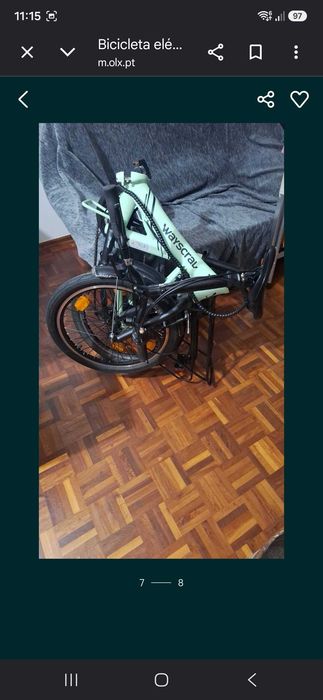 Bicicleta dobrável eletrica