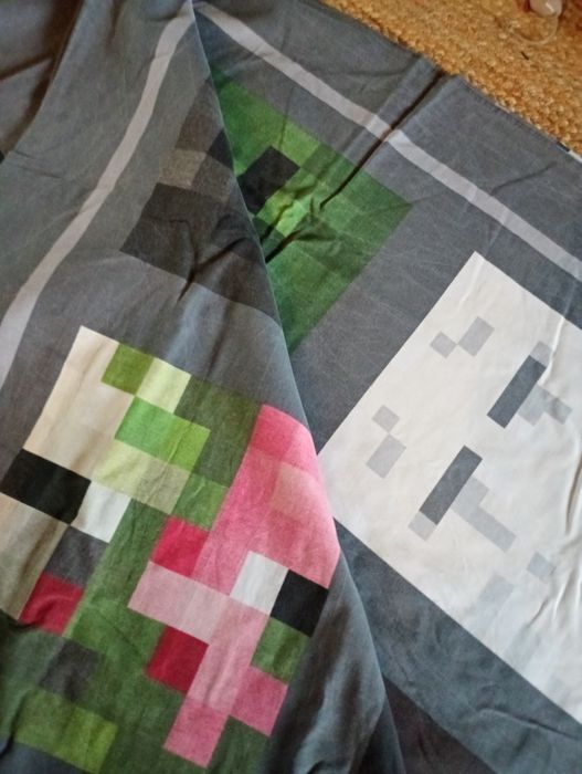 Minecraft 140x200 pościel bawełna